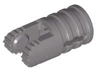 Lego (U) ~ Hinge Cylinder 1 x 2 Locking with 2 Fingers and Axle Hole on Ends with Slo ~ [Dark Gray]