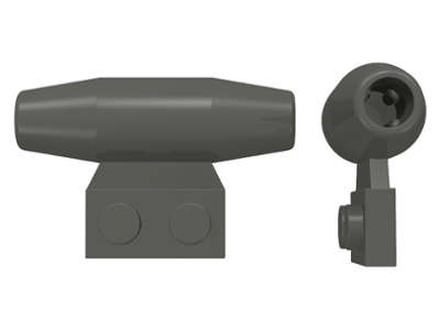 Lego (U) ~ Engine Smooth Small 1 x 2 Side Plate with Axle Holders ~ [Dark Gray]