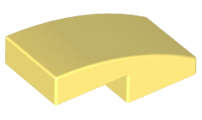 Lego (N) ~ Slope Curved 2 x 1 x 2/3 ~ [Bright Light Yellow]