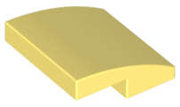 Lego (N) ~ Slope Curved 2 x 2 x 2/3 ~ [Bright Light Yellow]