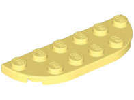 Lego (N) ~ Plate Round Corner 2 x 6 Double ~ [Bright Light Yellow]