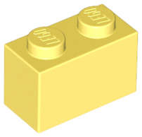 Lego (N) ~ Brick 1 x 2 ~ [Bright Light Yellow]