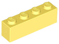 Lego (U) ~ Brick 1 x 4 ~ [Bright Light Yellow]