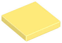 Lego (N) ~ Tile 2 x 2 ~ [Bright Light Yellow]