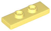 Lego (N) ~ Plate Modified 1 x 3 with 2 Studs (Double Jumper) ~ [Bright Light Yellow]