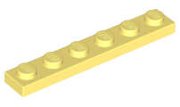 Lego (N) ~ Plate 1 x 6 ~ [Bright Light Yellow]