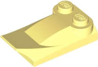 Lego (N) ~ Slope Curved 3 x 2 x 2/3 with 2 Studs Wing End ~ [Bright Light Yellow]