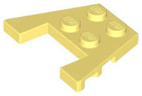 Lego (N) ~ Wedge Plate 3 x 4 with Stud Notches ~ [Bright Light Yellow]