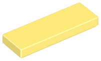 Lego (N) ~ Tile 1 x 3 ~ [Bright Light Yellow]