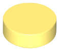 Lego (N) ~ Tile Round 1 x 1 ~ [Bright Light Yellow]