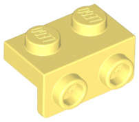 Lego (N) ~ Bracket 1 x 2 - 1 x 2 ~ [Bright Light Yellow]