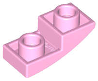 Lego (N) ~ Slope Curved 2 x 1 x 2/3 Inverted ~ [Bright Pink]