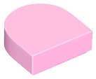 Lego (N) ~ Tile Round 1 x 1 Half Circle Extended ~ [Bright Pink]