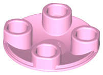 Lego (N) ~ Plate Round 2 x 2 with Rounded Bottom (Boat Stud) ~ [Bright Pink]