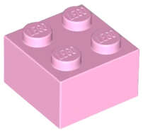 Lego (N) ~ Brick 2 x 2 ~ [Bright Pink]