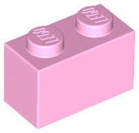 Lego (N) ~ Brick 1 x 2 ~ [Bright Pink]