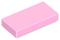 Lego (N) ~ Tile 1 x 2 ~ [Bright Pink]