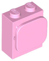 Lego (N) ~ Brick Modified 1 x 2 x 2 with Paper / Photo Holder ~ [Bright Pink]
