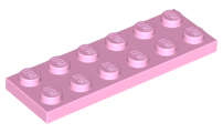 Lego (U) ~ Plate 2 x 6 ~ [Bright Pink]