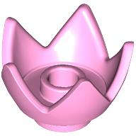 Lego (N) ~ Minifigure Headgear Crown Eggshell with 5 Points and Center Stud ~ [Bright Pink]