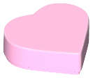 Lego (N) ~ Tile Round 1 x 1 Heart ~ [Bright Pink]