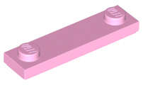 Lego (N) ~ Plate Modified 1 x 4 with 2 Studs with Groove ~ [Bright Pink]