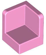 Lego (U) ~ Panel 1 x 1 x 1 Corner ~ [Bright Pink]