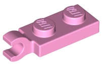 Lego (N) ~ Plate Modified 1 x 2 with Clip on End (Horizontal Grip) ~ [Bright Pink]