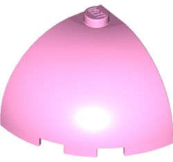 Lego (N) ~ Brick Round Corner 3 x 3 x 2 Dome Top ~ [Bright Pink]