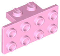 Lego (N) ~ Bracket 1 x 2 - 2 x 4 ~ [Bright Pink]