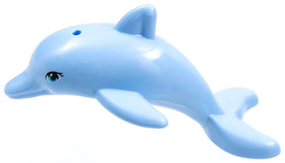 Lego (U) ~ Dolphin Friends Style Jumping with Bottom Axle Holder with Medium  ~ [Bright Light Blue]