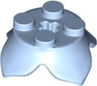Lego (N) ~ Plant Leaves 2 x 2 with 4 Petals and Axle Hole ~ [Bright Light Blue]
