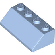 Lego (N) ~ Slope 45 2 x 4 ~ [Bright Light Blue]