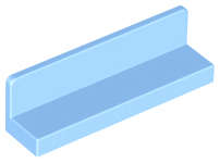 Lego (N) ~ Panel 1 x 4 x 1 ~ [Bright Light Blue]