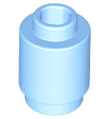 Lego (N) ~ Brick Round 1 x 1 ~ [Bright Light Blue]