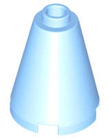 Lego (N) ~ Cone 2 x 2 x 2 - Open Stud ~ [Bright Light Blue]