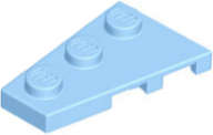 Lego (N) ~ Wedge Plate 3 x 2 Left ~ [Bright Light Blue]