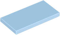 Lego (N) ~ Tile 2 x 4 ~ [Bright Light Blue]