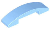 Lego (N) ~ Slope Curved 4 x 1 x 2/3 Double ~ [Bright Light Blue]