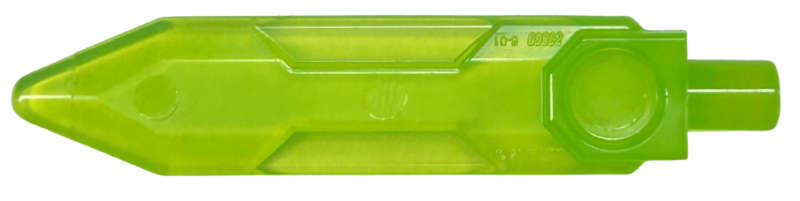 Lego (N) ~ Minifigure Weapon Sword Blade with Bar End ~ [Trans-Bright Green]