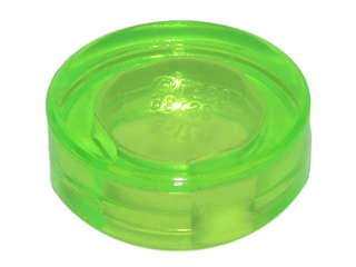 Lego (N) ~ Tile Round 1 x 1 ~ [Trans-Bright Green]