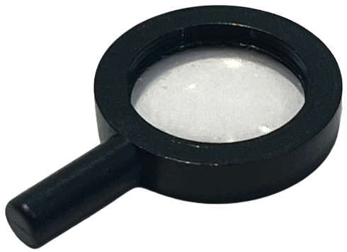 Lego (N) ~ Minifigure Utensil Magnifying Glass Thick Frame and Solid Handle with Trans-Cle ~ [Black]
