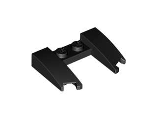 Lego (U) ~ Wedge 3 x 4 x 2/3 Curved with Cutout ~ [Black]