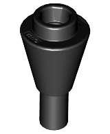 Lego (N) ~ Cone 1 x 1 Inverted with Bar ~ [Black]
