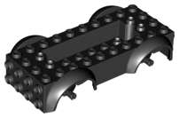 Lego (U) ~ Vehicle Base 5 x 10 x 2 1/2 with Mudguards and 2 x 6 Recessed Center with 3 Ho ~ [Black]