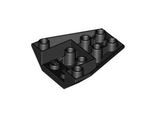 Lego (N) ~ Wedge 4 x 4 Triple Inverted with Connections between 4 Studs ~ [Black]