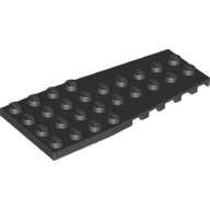 Lego (N) ~ Wedge Plate 4 x 9 with Stud Notches ~ [Black]