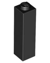 Lego (N) ~ Brick 1 x 1 x 3 ~ [Black]