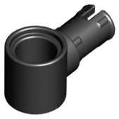 Lego (N) ~ Technic Pin with Friction Ridges and Pin Hole ~ [Black]