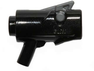 Lego (U) ~ Minifigure Weapon Gun Mini Blaster / Shooter with Dark Bluish Gray Trigger (15 ~ [Black]